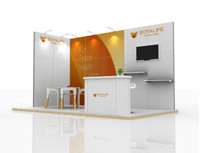 18平米綠色特裝展台