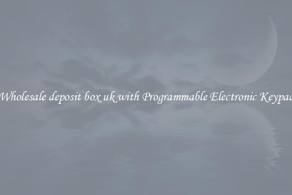 Wholesale deposit box uk with Programmable Electronic Keypad