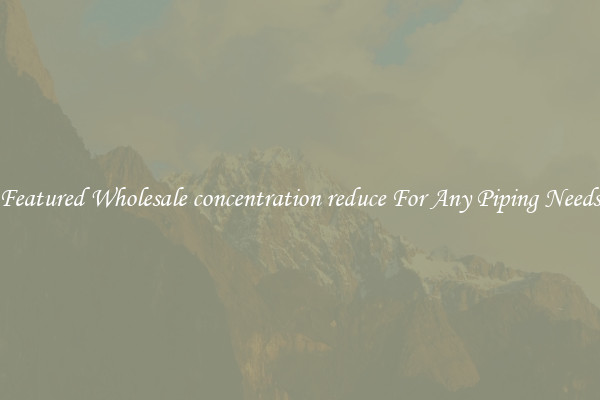 Featured Wholesale concentration reduce For Any Piping Needs