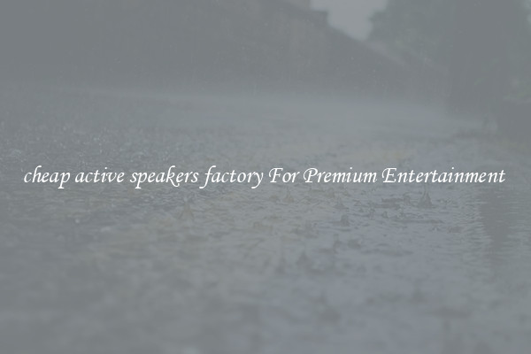 cheap active speakers factory For Premium Entertainment 