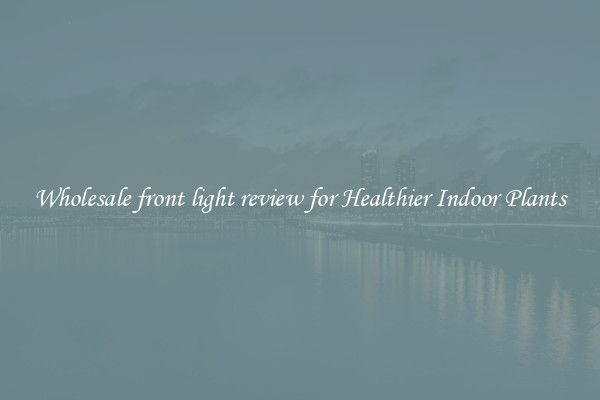 Wholesale front light review for Healthier Indoor Plants