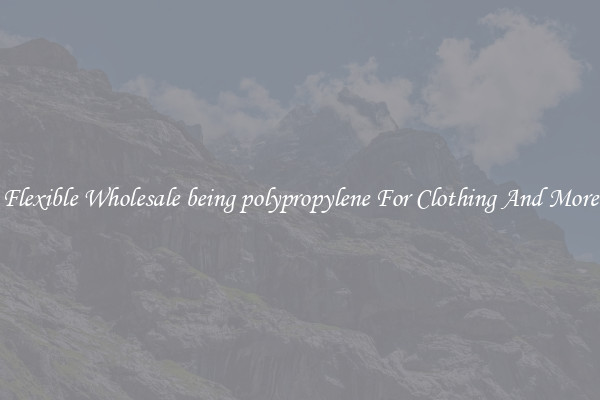 Flexible Wholesale being polypropylene For Clothing And More