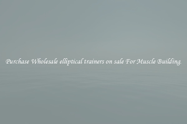 Purchase Wholesale elliptical trainers on sale For Muscle Building.