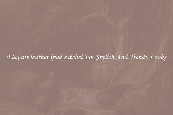 Elegant leather ipad satchel For Stylish And Trendy Looks