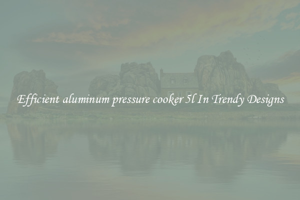 Efficient aluminum pressure cooker 5l In Trendy Designs