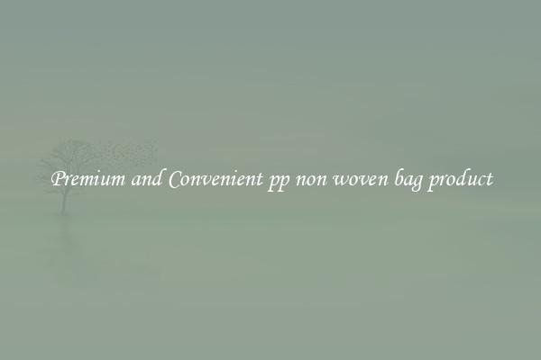 Premium and Convenient pp non woven bag product