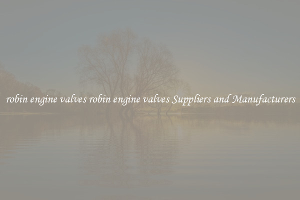 robin engine valves robin engine valves Suppliers and Manufacturers