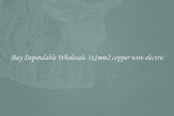Buy Dependable Wholesale 3x1mm2 copper wire electric