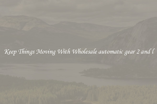 Keep Things Moving With Wholesale automatic gear 2 and l