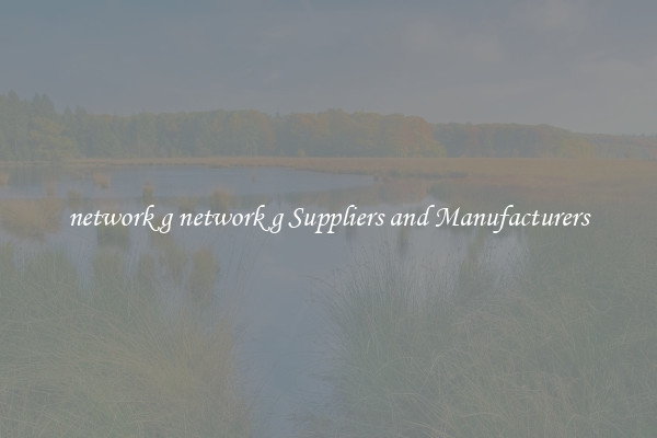 network g network g Suppliers and Manufacturers