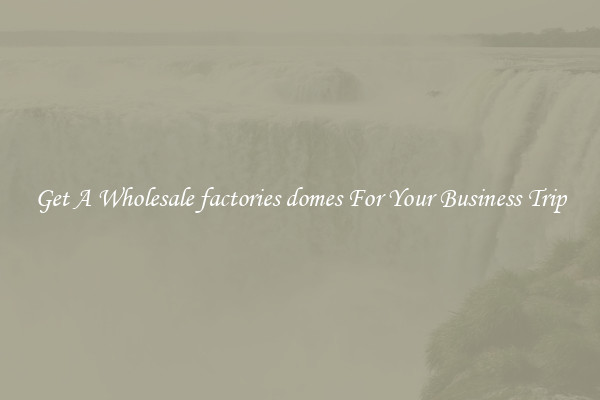 Get A Wholesale factories domes For Your Business Trip