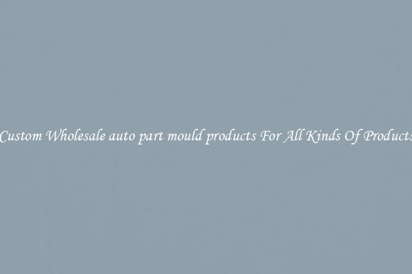 Custom Wholesale auto part mould products For All Kinds Of Products
